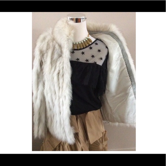 SAGA FOX Blue Fox Fur Coat W/ Leather Int Trimming - Picture 3 of 8